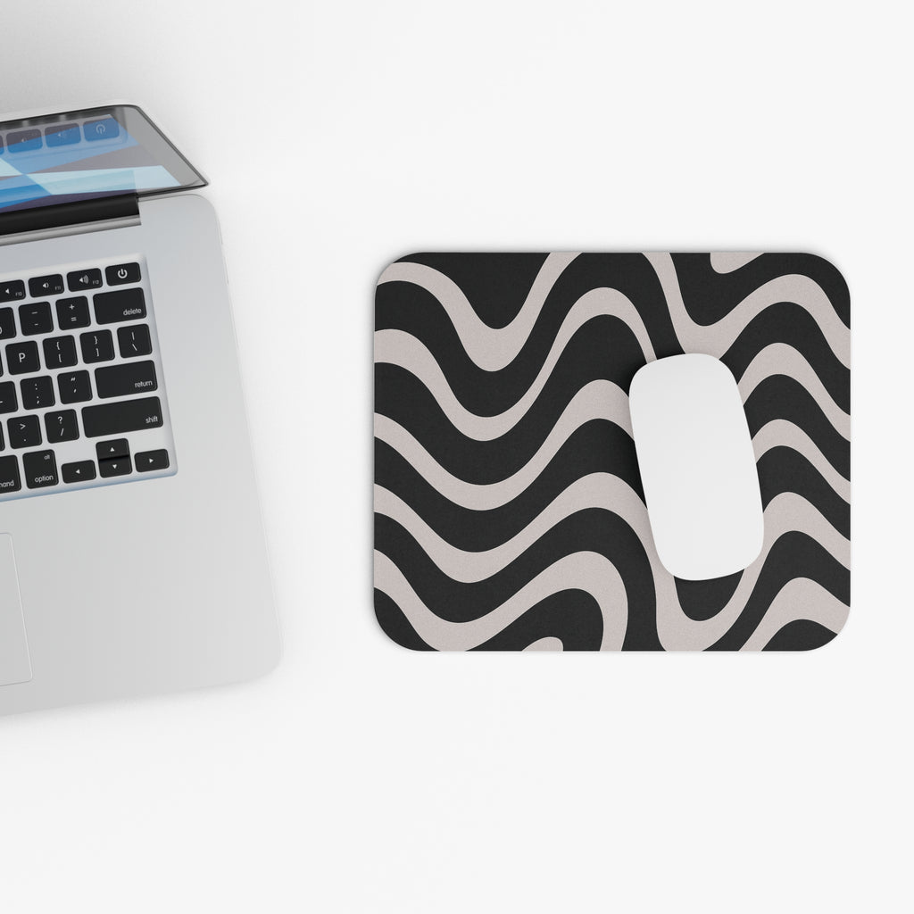 B&W Wave Mouse Pad